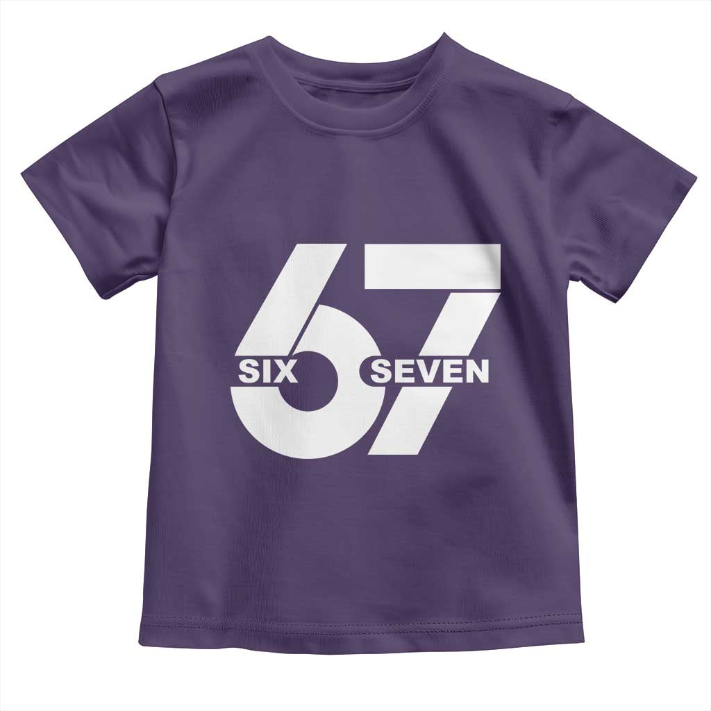 Funny Six Seven 67 Meme Toddler T Shirt Bold Graphic TS02 Purple Print Your Wear
