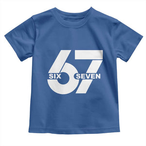 Funny Six Seven 67 Meme Toddler T Shirt Bold Graphic TS02 Royal Blue Print Your Wear