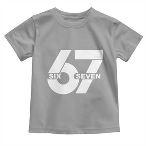 Funny Six Seven 67 Meme Toddler T Shirt Bold Graphic TS02 Sport Gray Print Your Wear