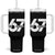 Funny Six Seven 67 Meme Tumbler With Handle Bold Graphic TS02 One Size: 40 oz Black Print Your Wear