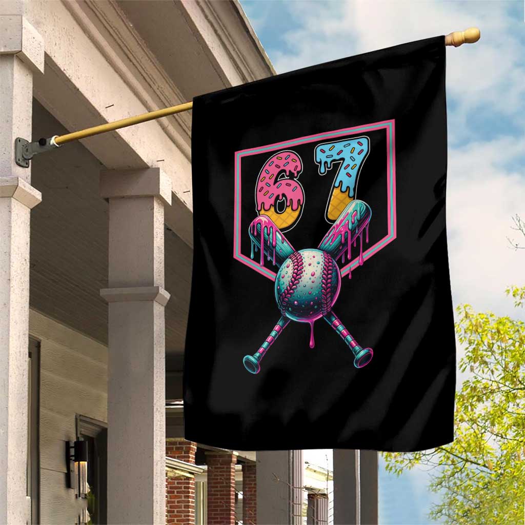 Funny Six Seven Baseball Drip Garden Flag Number 67 Meme Drippy Bats TS02 Print Your Wear