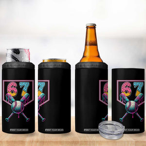 Funny Six Seven Baseball Drip 4 in 1 Can Cooler Tumbler Number 67 Meme Drippy Bats TS02 Print Your Wear