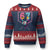 Funny Six Seven Baseball Drip Ugly Christmas Sweater Number 67 Meme Drippy Bats TS02 Navy Red Print Your Wear