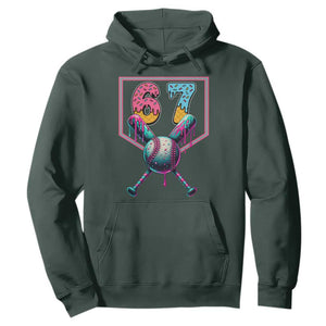 Funny Six Seven Baseball Drip Hoodie Number 67 Meme Drippy Bats TS02 Dark Forest Green Print Your Wear