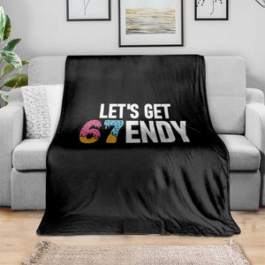 Funny Six Seven 67 Throw Blanket Lets Get Sendy 6 7 Meme Icecream TS02 Print Your Wear