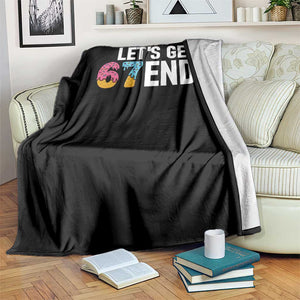 Funny Six Seven 67 Throw Blanket Lets Get Sendy 6 7 Meme Icecream TS02 Print Your Wear