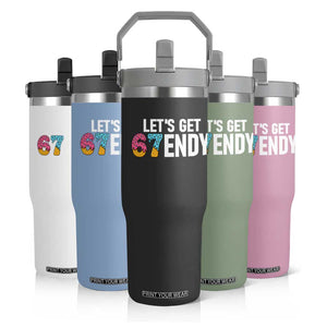 Funny Six Seven 67 Flip Straw Tumbler Lets Get Sendy 6 7 Meme Icecream TS02 Print Your Wear