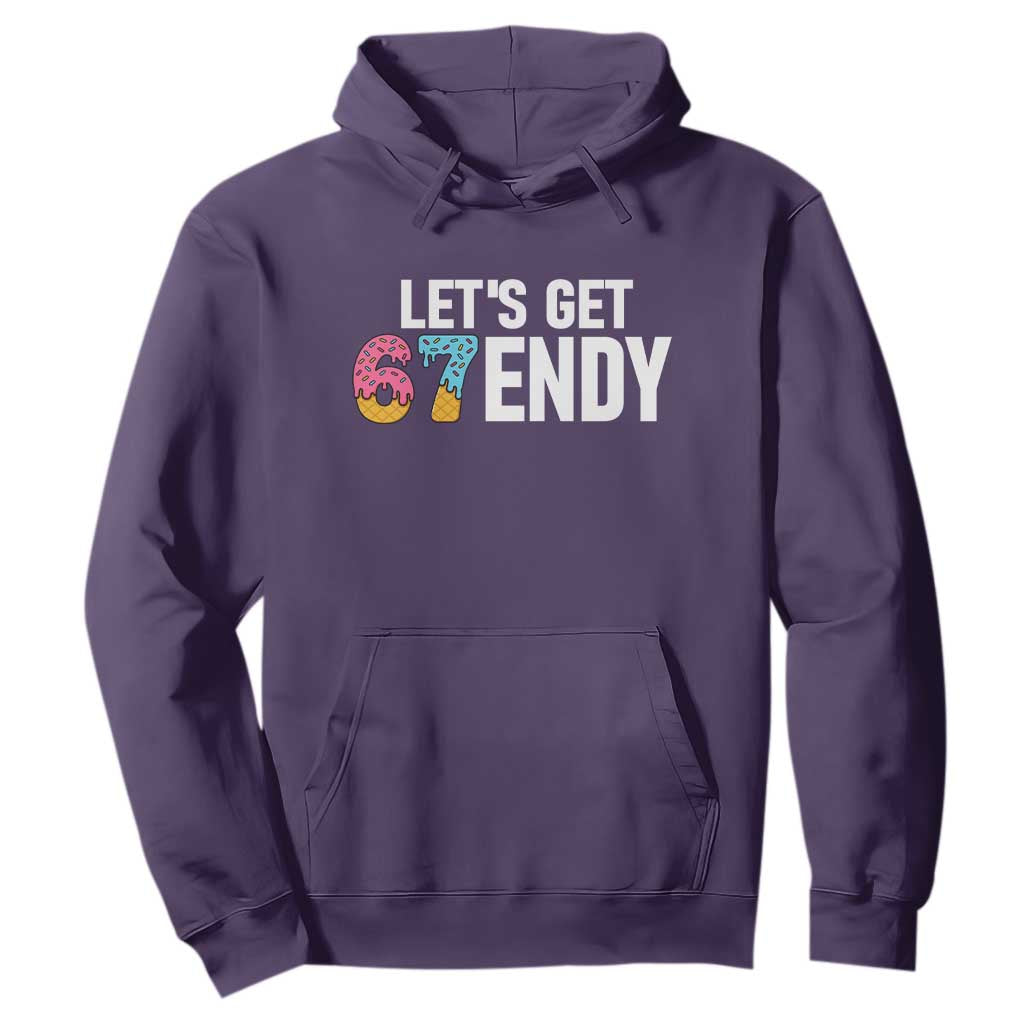 Funny Six Seven 67 Hoodie Lets Get Sendy 6 7 Meme Icecream TS02 Purple Print Your Wear