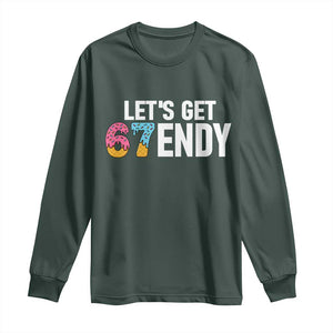 Funny Six Seven 67 Long Sleeve Shirt Lets Get Sendy 6 7 Meme Icecream TS02 Dark Forest Green Print Your Wear
