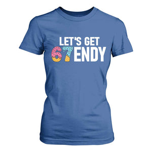 Funny Six Seven 67 T Shirt For Women Lets Get Sendy 6 7 Meme Icecream TS02 Royal Blue Print Your Wear