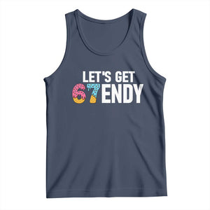 Funny Six Seven 67 Tank Top Lets Get Sendy 6 7 Meme Icecream TS02 Navy Print Your Wear