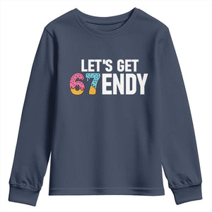 Funny Six Seven 67 Youth Sweatshirt Lets Get Sendy 6 7 Meme Icecream TS02 Navy Print Your Wear