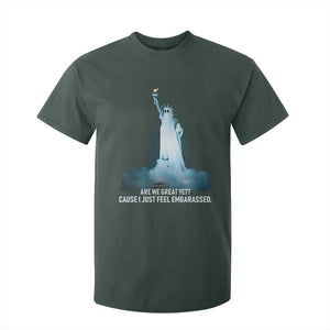 Statue of Liberty Ghost T Shirt For Kid Are We Great Yet Cause I Just Feel Embarrased TS02 Dark Forest Green Print Your Wear