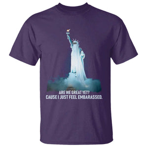 Statue of Liberty Ghost T Shirt Are We Great Yet Cause I Just Feel Embarrased TS02 Purple Print Your Wear