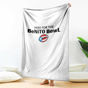 Here For The Benito Bowl Throw Blanket Funny Puerto Rican Football Party Celebration TS02 Print Your Wear