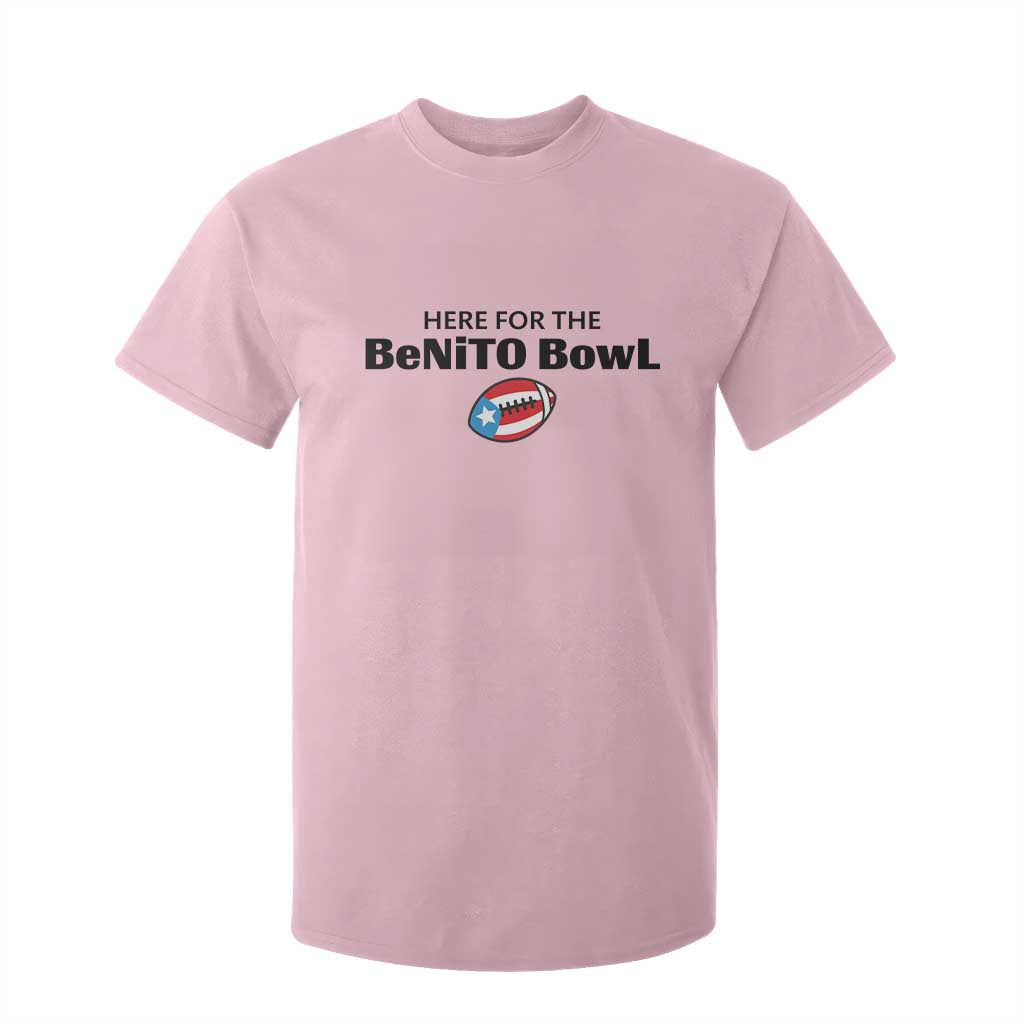 Here For The Benito Bowl T Shirt For Kid Funny Puerto Rican Football Party Celebration TS02 Light Pink Print Your Wear