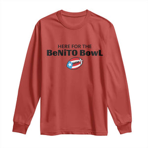 Here For The Benito Bowl Long Sleeve Shirt Funny Puerto Rican Football Party Celebration TS02 Red Print Your Wear
