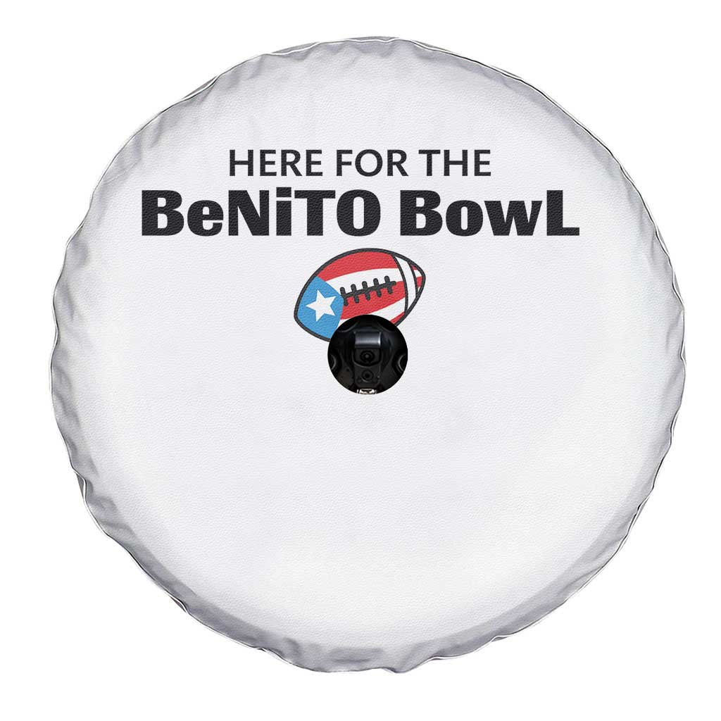 Here For The Benito Bowl Spare Tire Cover Funny Puerto Rican Football Party Celebration TS02 Print Your Wear