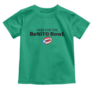 Here For The Benito Bowl Toddler T Shirt Funny Puerto Rican Football Party Celebration TS02 Irish Green Print Your Wear