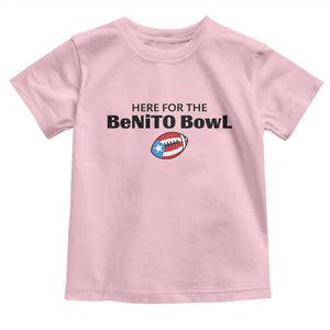 Here For The Benito Bowl Toddler T Shirt Funny Puerto Rican Football Party Celebration TS02 Light Pink Print Your Wear