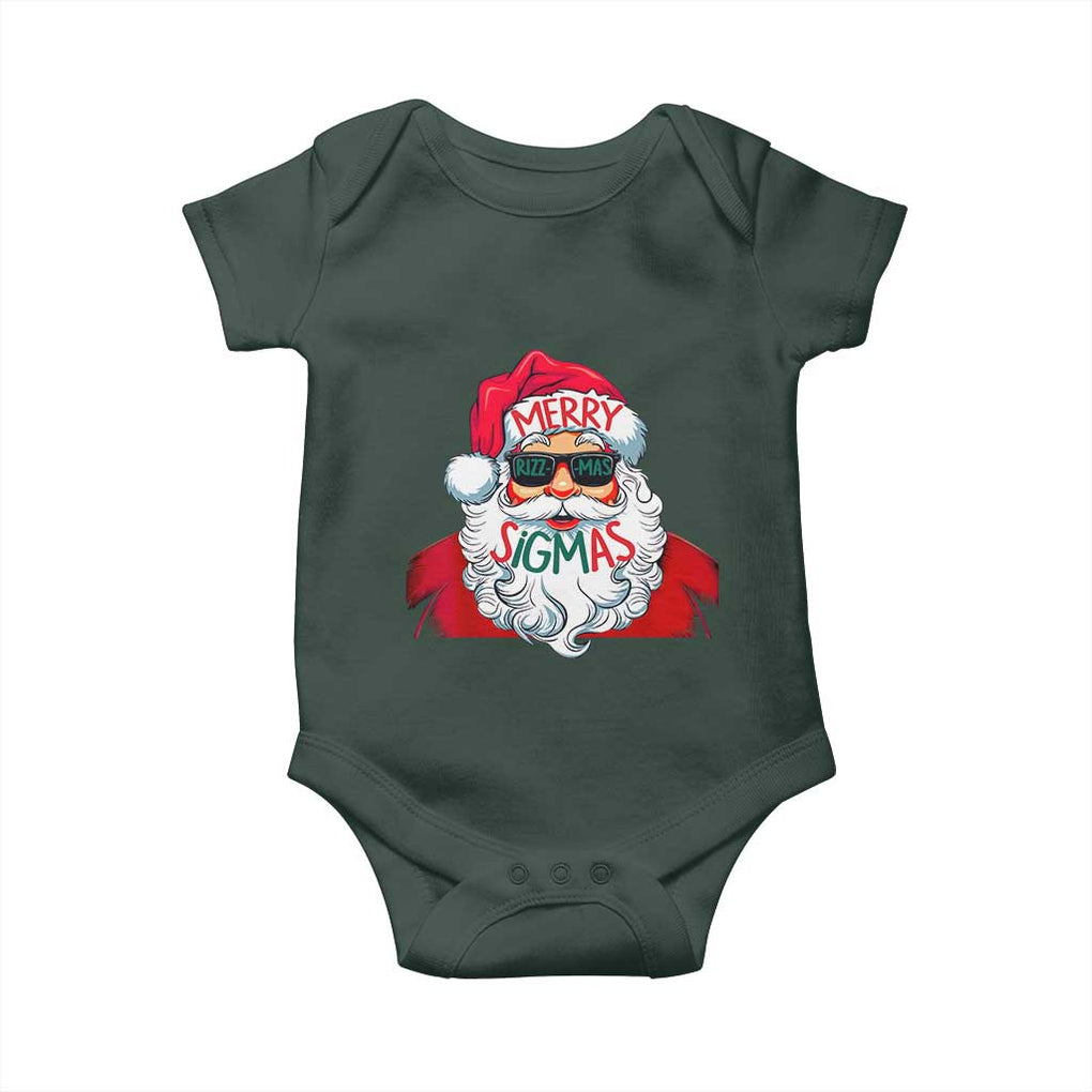 Funny Santa Rizz Christmas Baby Onesie Merry Rizzmas Sigmas Xmas Gen Alpha Middle School TS02 Print Your Wear