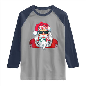 Funny Santa Rizz Christmas Raglan Shirt Merry Rizzmas Sigmas Xmas Gen Alpha Middle School TS02 Sport Gray Navy Print Your Wear