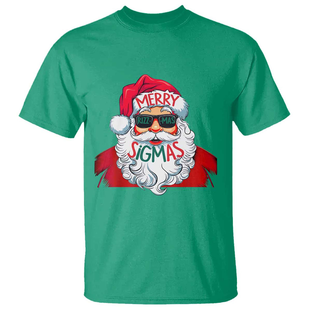 Funny Santa Rizz Christmas T Shirt Merry Rizzmas Sigmas Xmas Gen Alpha Middle School TS02 Irish Green Print Your Wear
