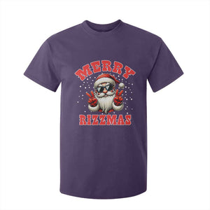 Funny Santa Rizz Christmas T Shirt For Kid Merry Rizzmas Claus Funny Xmas TS02 Purple Print Your Wear
