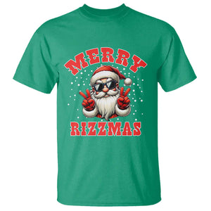 Funny Santa Rizz Christmas T Shirt Merry Rizzmas Claus Funny Xmas TS02 Irish Green Print Your Wear