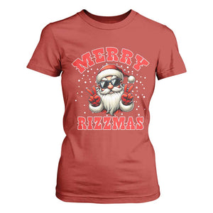 Funny Santa Rizz Christmas T Shirt For Women Merry Rizzmas Claus Funny Xmas TS02 Red Print Your Wear