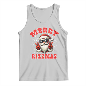 Funny Santa Rizz Christmas Tank Top Merry Rizzmas Claus Funny Xmas TS02 Ash Print Your Wear