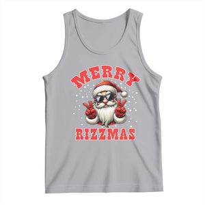 Funny Santa Rizz Christmas Tank Top Merry Rizzmas Claus Funny Xmas TS02 Athletic Heather Print Your Wear