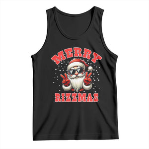 Funny Santa Rizz Christmas Tank Top Merry Rizzmas Claus Funny Xmas TS02 Black Print Your Wear