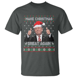 Christmas Trump T Shirt Make Christmas Great Again Santa Donald Ugly Sweater TS02 Dark Heather Print Your Wear