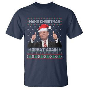 Christmas Trump T Shirt Make Christmas Great Again Santa Donald Ugly Sweater TS02 Navy Print Your Wear