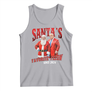 Christmas Trump With Santa Tank Top Santa's Favorite Felon Since 2024 TS02 Athletic Heather Print Your Wear