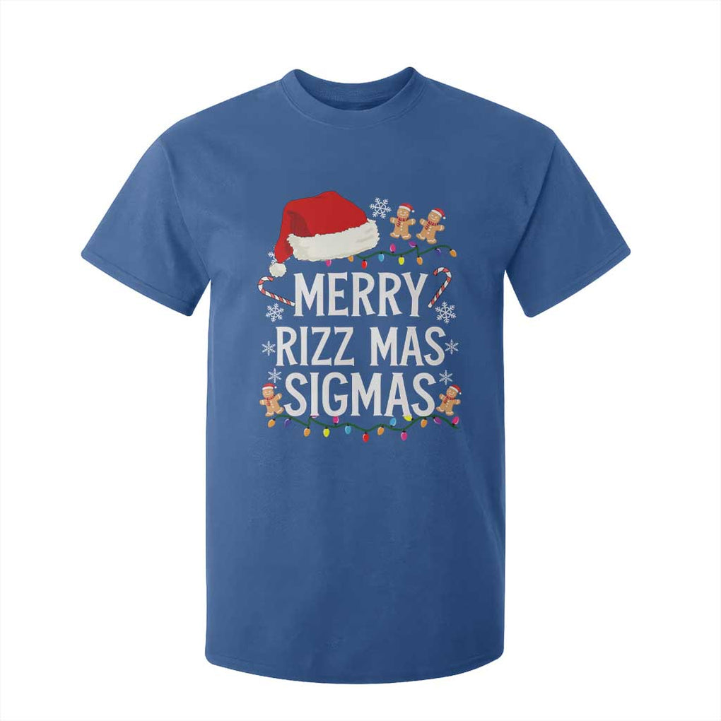Funny Santa Rizz Christmas T Shirt For Kid Merry Rizzmas Sigmas TS02 Royal Blue Print Your Wear