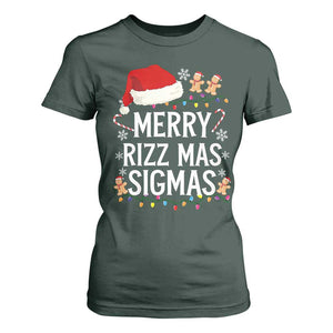Funny Santa Rizz Christmas T Shirt For Women Merry Rizzmas Sigmas TS02 Dark Forest Green Print Your Wear