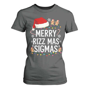 Funny Santa Rizz Christmas T Shirt For Women Merry Rizzmas Sigmas TS02 Dark Heather Print Your Wear