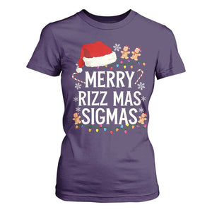 Funny Santa Rizz Christmas T Shirt For Women Merry Rizzmas Sigmas TS02 Purple Print Your Wear