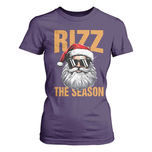 Funny Santa Rizz Christmas T Shirt For Women Rizz The Season TS02 Purple Print Your Wear