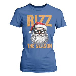 Funny Santa Rizz Christmas T Shirt For Women Rizz The Season TS02 Royal Blue Print Your Wear