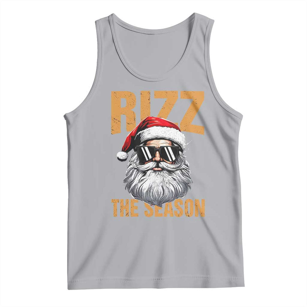 Funny Santa Rizz Christmas Tank Top Rizz The Season TS02 Athletic Heather Print Your Wear