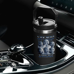 Funny Tuff Baby Meme Flip Straw Tumbler Say You Swear Viral AI Niche Baby Holding Back Laugh TS02 Print Your Wear