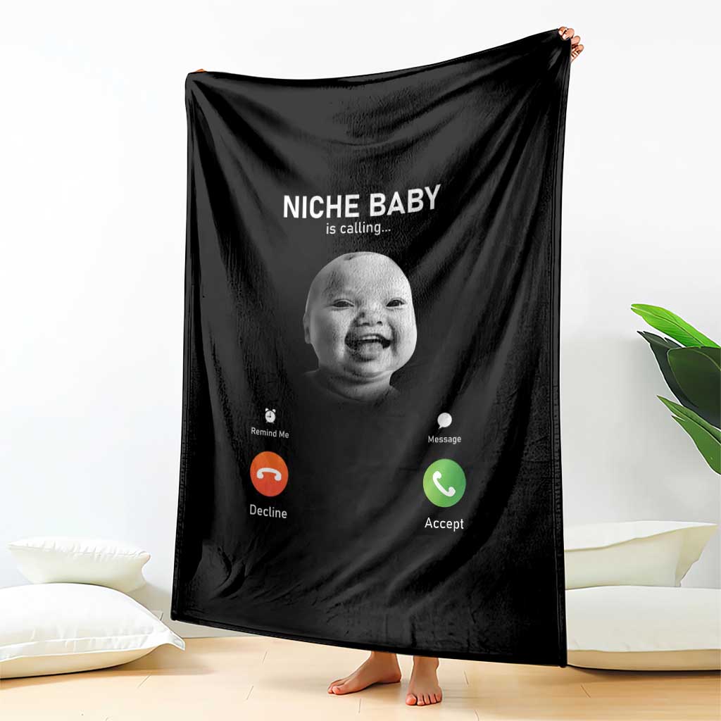 Funny Tuff Baby Meme Throw Blanket Tell Em Son AI Niche Baby Motion Holding Laugh TS02 Print Your Wear