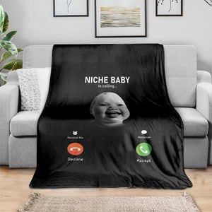 Funny Tuff Baby Meme Throw Blanket Tell Em Son AI Niche Baby Motion Holding Laugh TS02 Print Your Wear