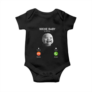 Funny Tuff Baby Meme Baby Onesie Tell Em Son AI Niche Baby Motion Holding Laugh TS02 Black Print Your Wear