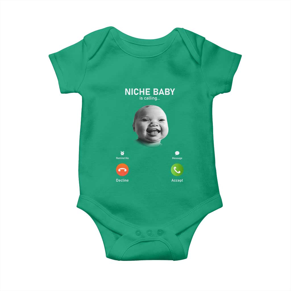 Funny Tuff Baby Meme Baby Onesie Tell Em Son AI Niche Baby Motion Holding Laugh TS02 Irish Green Print Your Wear