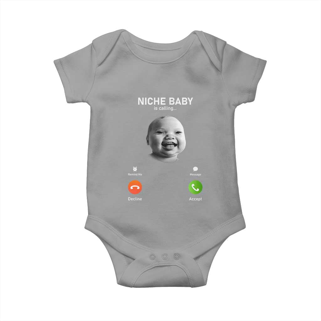 Funny Tuff Baby Meme Baby Onesie Tell Em Son AI Niche Baby Motion Holding Laugh TS02 Sport Gray Print Your Wear