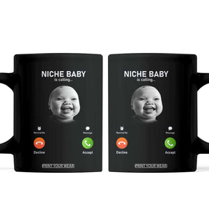 Funny Tuff Baby Meme Coffee Mug Tell Em Son AI Niche Baby Motion Holding Laugh TS02 Black Print Your Wear